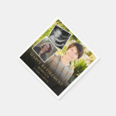 Serviette En Papier 3 Photo Collage Fête de Retraite (Coin)