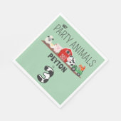 Serviette En Papier 3e anniversaire Fête Animaux Ferme Anniversaire En (Coin)