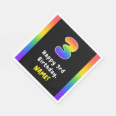 Serviette En Papier 3e anniversaire : Rainbow Spectrum # 3, Nom person (Coin)