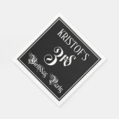 Serviette En Papier 3e fête d'anniversaire — Script fantaisie + Nom pe (Coin)