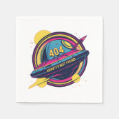 Serviette En Papier 404 Gravité introuvable - Art Spop Rétro (Devant)