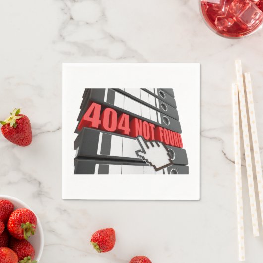 Serviette En Papier 404 Message d'erreur de site Web introuvable (En situation)