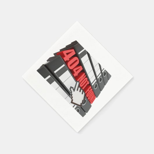 Serviette En Papier 404 Message d'erreur de site Web introuvable (Coin)