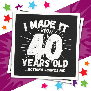 Serviette En Papier 40 ans vieux mème sarcastique drôle 40ème annivers
