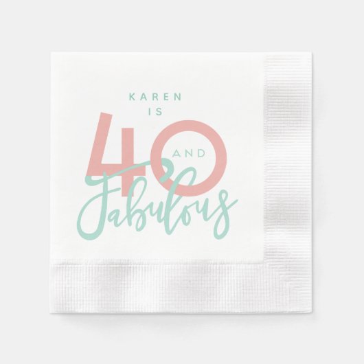 Serviette En Papier 40 et fabuleux (Devant)