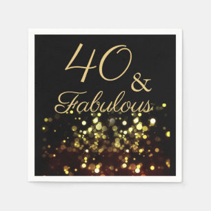 Serviette En Papier 40 et Fabuleux anniversaire