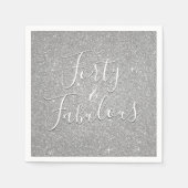 Serviette En Papier 40 et fabuleux anniversaire Parties scintillant d' (Devant)