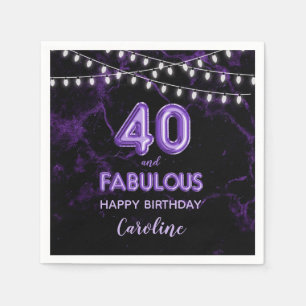 Serviette En Papier 40 et fabuleux ballons d'huile violette et lampes