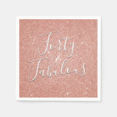 Serviette En Papier 40 et fabuleux Rose Gold Blush Parties scintillant (Devant)