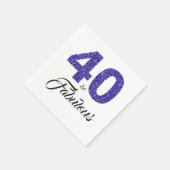 Serviette En Papier 40 et fabuleux Royal Blue Parties scintillant fête (Coin)