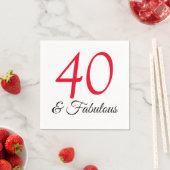 Serviette En Papier 40 et Fabuleux serviettes d'anniversaire (En situation)