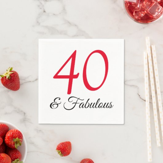 Serviette En Papier 40 et Fabuleux serviettes d'anniversaire (En situation)