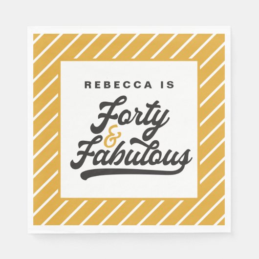 Serviette En Papier 40 et fabuleux serviettes de fête d'anniversaire (Devant)