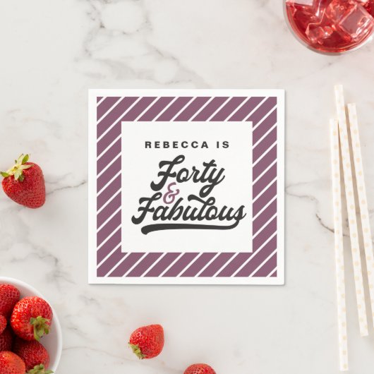 Serviette En Papier 40 et fabuleux serviettes de fête d'anniversaire (En situation)