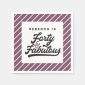 Serviette En Papier 40 et fabuleux serviettes de fête d'anniversaire (Devant)