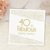 Serviette En Papier 40 et Fabulous Gold Parties scintillant 40e annive