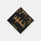 Serviette En Papier 40 fabuleuses fête d'anniversaire noir étoiles d'o (Coin)