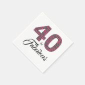 Serviette En Papier 40 Fabuleux Hot Pink Black Zebra fête d'anniversai (Coin)