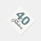 Serviette En Papier 40 Fabuleux Turquoise Black Zebra fête d'anniversa (Coin)