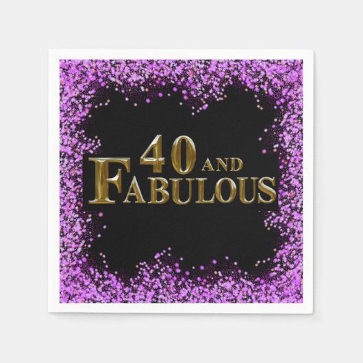 Serviette En Papier 40e anniversaire (Devant)