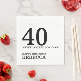 Serviette En Papier 40e anniversaire