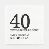 Serviette En Papier 40e anniversaire (Devant)