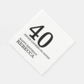 Serviette En Papier 40e anniversaire (Coin)