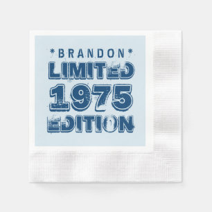 Serviette En Papier 40e anniversaire 1975 Édition limitée Personnali
