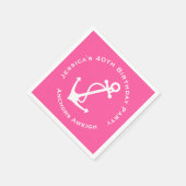 Serviette En Papier 40e anniversaire Ancre nautique (Coin)