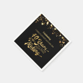 Serviette En Papier 40e anniversaire année dans la fabrication Black G (Coin)
