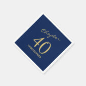 Serviette En Papier 40e anniversaire Blue Gold Chapitre 40 (Coin)