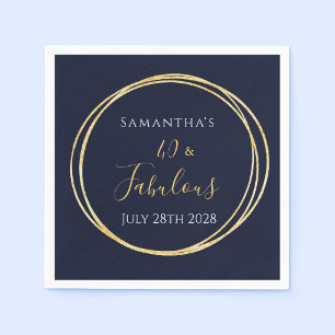 Serviette En Papier 40e anniversaire de la Marine