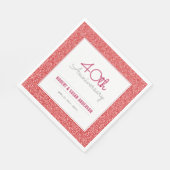 Serviette En Papier 40e anniversaire de Mariage Parties scintillant ro (Coin)