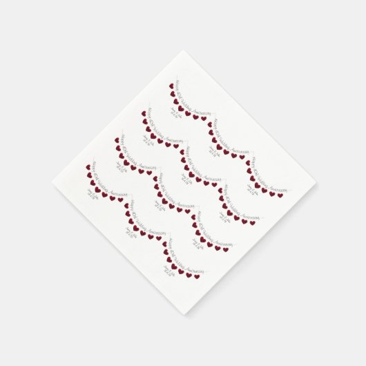 Serviette En Papier 40e anniversaire de Ruby Mariage serviettes person (Coin)