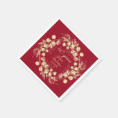 Serviette En Papier 40e anniversaire du Mariage de rubis rouge Eucalyp (Coin)