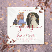 Serviette En Papier 40e anniversaire du Mariage Ruby 2 Photo