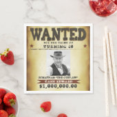 Serviette En Papier 40e anniversaire fête Cowboy thème Poster Recherch (En situation)