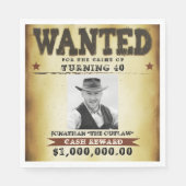 Serviette En Papier 40e anniversaire fête Cowboy thème Poster Recherch (Devant)