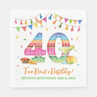Serviette En Papier 40e anniversaire Fiesta Napkins