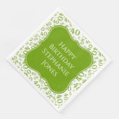 Serviette En Papier 40e anniversaire Motif du numéro de support vert/b (Coin)