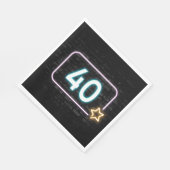 Serviette En Papier 40e anniversaire Neon Connexion en brique (Coin)
