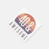Serviette En Papier 40e anniversaire Retro Sunset (Coin)