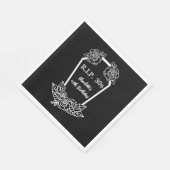 Serviette En Papier 40e anniversaire Rip 30s Black Rose Coffin Party (Coin)