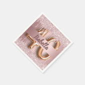 Serviette En Papier 40e anniversaire rose poussiéreux rose parties sci (Coin)
