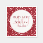 Serviette En Papier 40e anniversaire Ruby Love Hearts Confetti (Devant)
