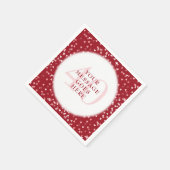 Serviette En Papier 40e anniversaire Ruby Love Hearts Confetti (Coin)