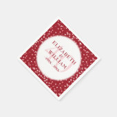 Serviette En Papier 40e Anniversaire Ruby Love Hearts Confettis (Coin)