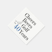 Serviette En Papier 40e anniversaire Soeurs et bières Golf Party (Coin)
