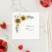 Serviette En Papier 40e anniversaire tournesol Eucalyptus papier flora (En situation)