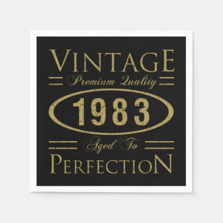 Serviette En Papier 40e anniversaire Vintage 1983